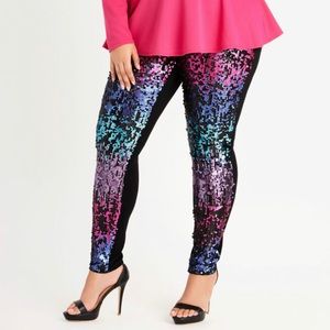 ASHLEY STEWART SEQUIN FRONT SKINNY JEAN